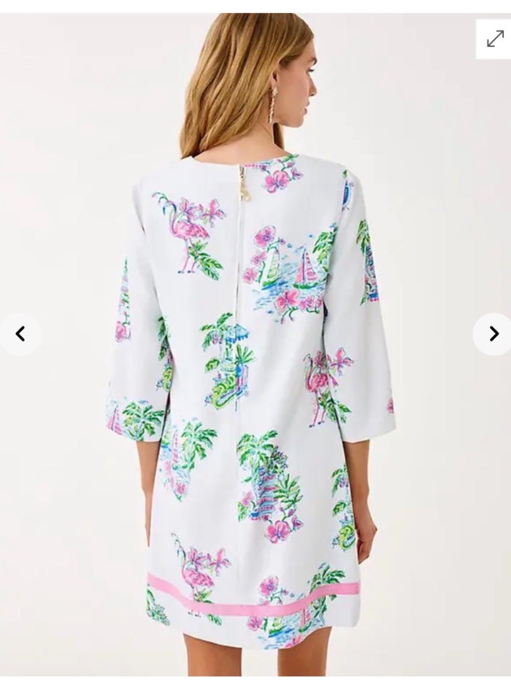 Lilly Pulitzer Margaux Dress in Resort White Dee Lightful, Size 8 - Picture 2 of 3